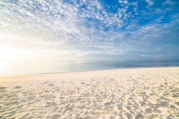 Empty sea and beach background with copy space