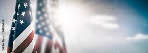 Cuadros en Lienzo American flag for Memorial Day, 4th of July, Labour Day