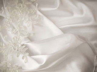 wedding decorations, lace, silk, satin