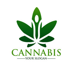 Wall Mural - cannabis health logo