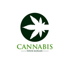 Wall Mural - cannabis health logo