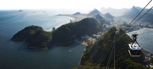 Wall Mural - Rio de Janeiro city skyline view from Sugarloaf mountain, Brazil