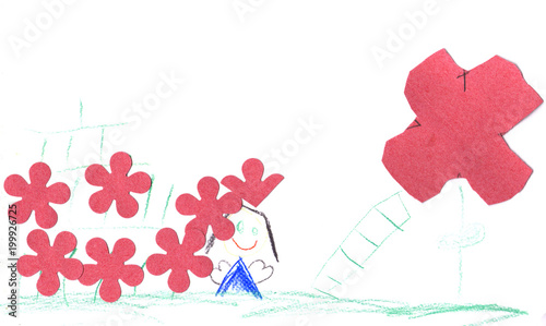 Conny und die Reise zur Riesenblume Tableau sur Toile
