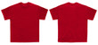 © Taeksang - Blank T Shirt color red template front and back view on white background