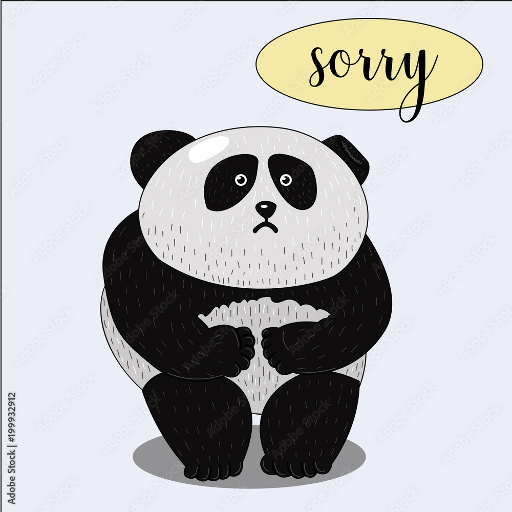 Fototapeta Vector Panda Illustration Panda Vector Illustration Dla Dzieci Fototapety Ecowall24 Pl