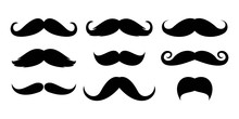 Mustache Icon Set Vector