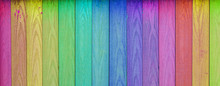 Colorful Wood Background. Painted Wall Texture.