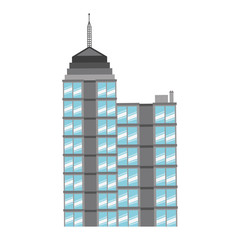 Poster - Office building isolated vector illustration graphic design