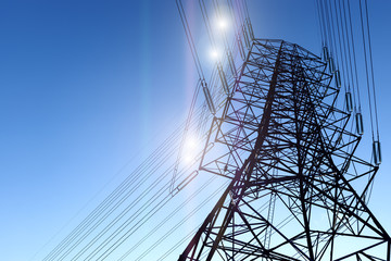 Wall Mural - high voltage post or high voltage tower