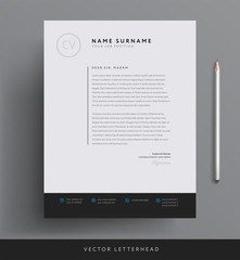 elegant letterhead template design in minimalist style