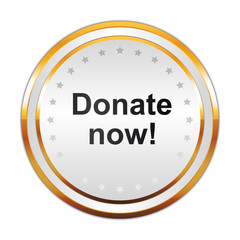 Poster - Luxus Button weiß - Donate now