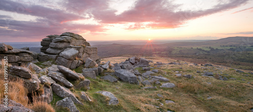 Fotografía Sunset Kings Tor Dartmoor Devon Uk