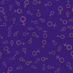  Hand drawn sketchyseamless pattern with venus mirrors