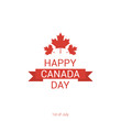 © smastepanov2012 - Happy Canada Day poster template. Vector illustration