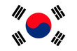 National flag of South Korea country in north east region of Asia