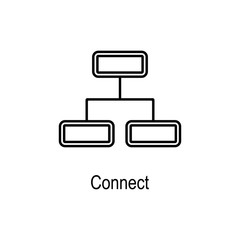 Poster - Connection PC icon. Element of computer part for mobile concept and web apps. Thin line  icon for website design and development, app development. Premium icon