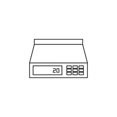 Poster - electronic balance icon. Element of measuring instruments for mobile concept and web apps. Thin line  icon for website design and development, app development. Premium icon