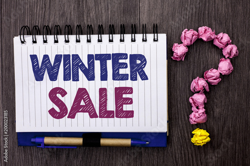 Handwriting Text Winter Sale Concept Meaning Promotion Offer Shop
