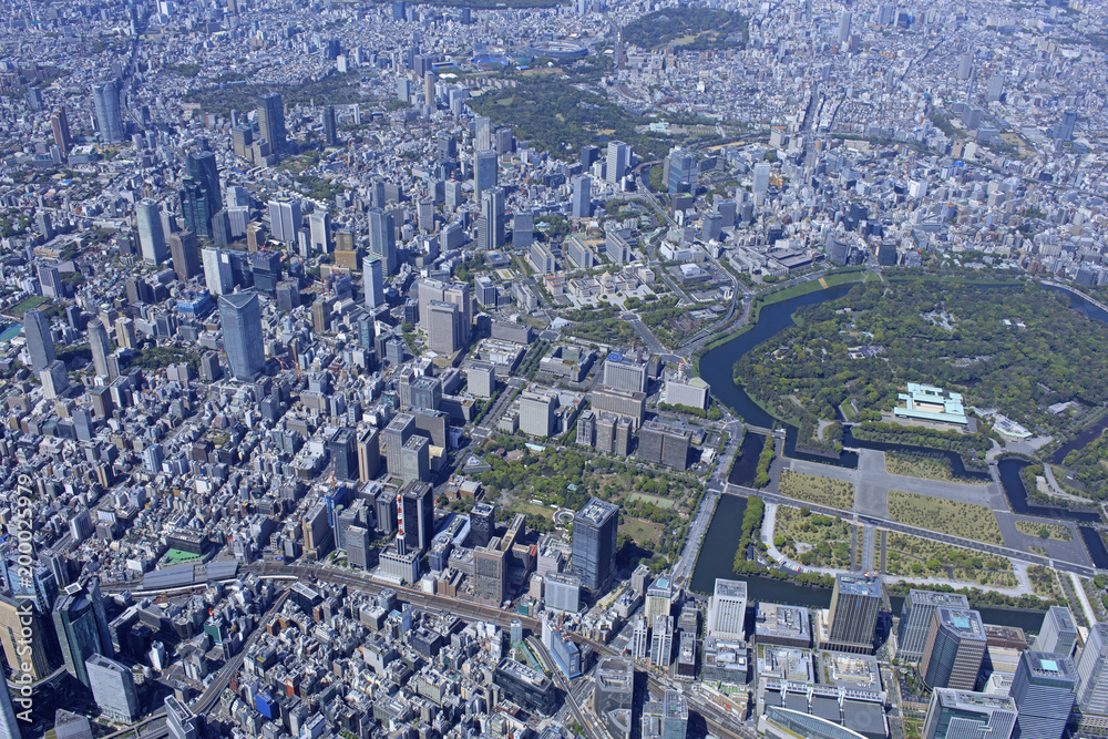日比谷周辺上空／空撮 の Stock フォト | Adobe Stock
