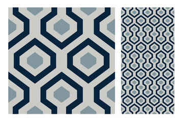 Wall Mural - vintage tiles patterns antique seamless design in Vector illustration
