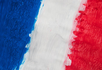 Wall Mural - Flag of France on satin texture