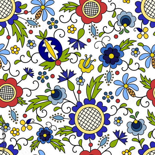 Dekoracja na wymiar  traditional-modern-polish-kashubian-floral-folk-pattern-vector-wzor-kaszubski-wzory