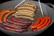 various barbecued sausages