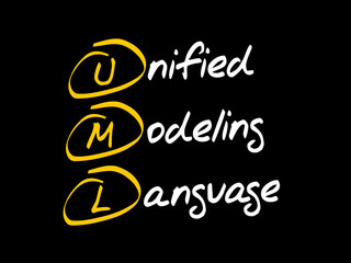 Poster - uml - unified modeling language, acronym business concept