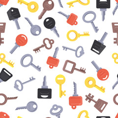 Poster - Seamless pattern with different keys