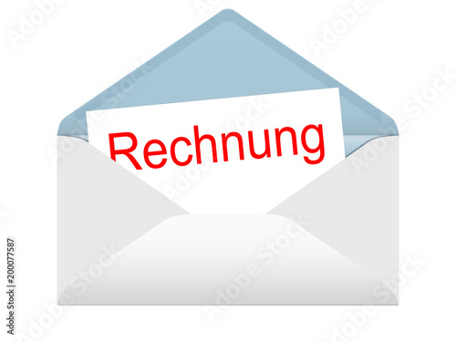 Offener Briefumschlag mit Rechnung – kaufen Sie diese ...