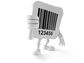 Wall Mural - Barcode character with thumb down