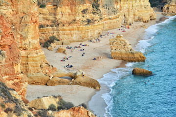 Poster - Algarve beach, amazing destination in portugal and  all seasons attraction for many tourists in entire world