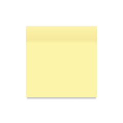 Wall Mural - sticker paper yellow colored on a white background