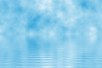 Wall Mural - blue sky and water background
