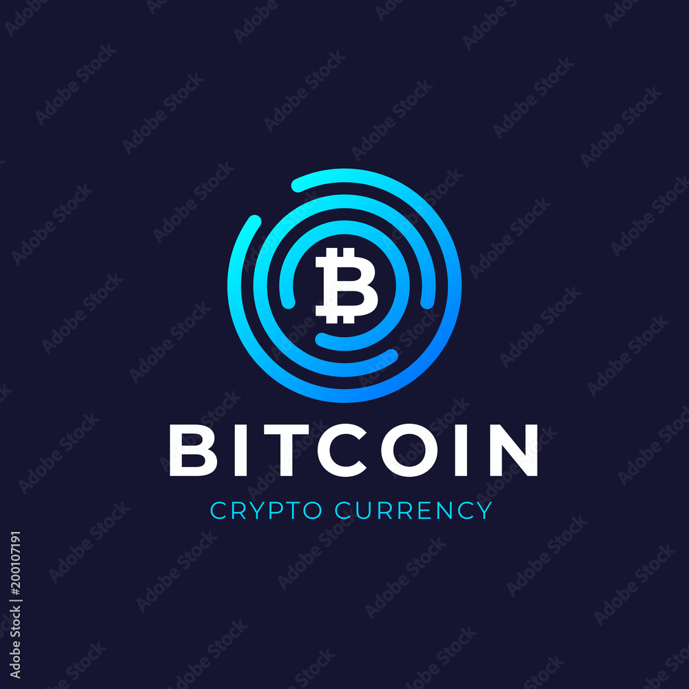 Bitcoin logo concept. Cryptocurrency sigh. Digital money. Blockchain,  finance symbol. Vector illustration. の Stock ベクター | Adobe Stock