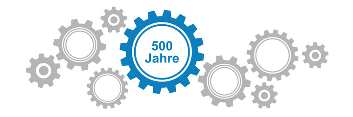 Sticker - Zahnräder Banner - 500 Jahre