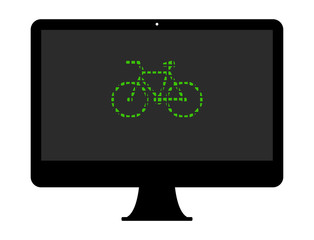 Sticker - Pixel Icon PC - Fahrrad