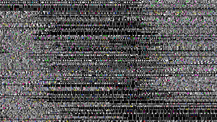 Fototapete - Glitch background. Computer screen error. Digital design concept. Pixel noise. HDTV no signal. Video game glitch. Television fail. Data decay. Technical problem grunge wallpaper.