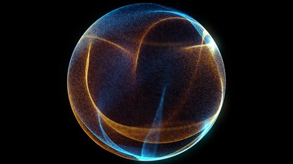 Poster - abstract background 3d digital wave of glowing particles and wireframe. explosion of glowing particl