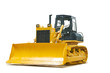 © Kadmy - Bulldozer loader machine for earthmoving works on white