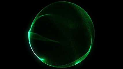 Poster - abstract background 3d digital wave of glowing particles and wireframe. explosion of glowing particl