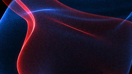 Poster - abstract background 3d digital wave of glowing particles and wireframe. explosion of glowing particl