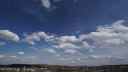 Sticker - Beautiful cloudscape with large clouds