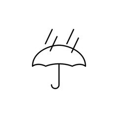 Poster - umbrella and rain icon. Element of simple icon for websites, web design, mobile app, info graphics. Thin line icon for website design and development, app development