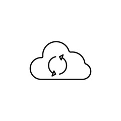 Poster - cloud exchange icon. Element of simple icon for websites, web design, mobile app, info graphics. Thin line icon for website design and development, app development