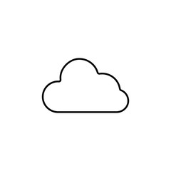 Poster - cloud icon. Element of simple icon for websites, web design, mobile app, info graphics. Thin line icon for website design and development, app development