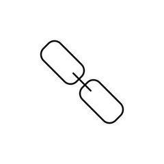 Poster - chain icon. Element of simple icon for websites, web design, mobile app, info graphics. Thin line icon for website design and development, app development