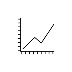 Poster - growth chart icon. Element of simple icon for websites, web design, mobile app, info graphics. Thin line icon for website design and development, app development