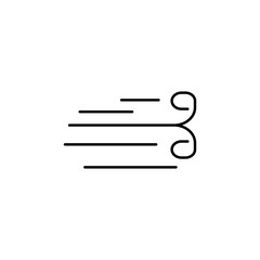 Poster - wind icon. element of simple icon for websites, web design, mobile app, info graphics. thin line ico