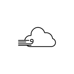 Poster - a cloud with a wind icon. element of simple icon for websites, web design, mobile app, info graphics